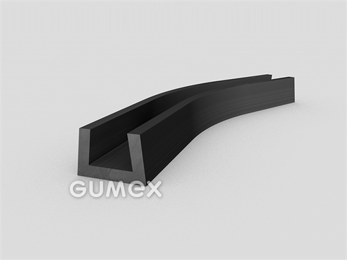 "U" Gummiprofil, 20x30/20mm, 70°ShA, EPDM, -40°C/+100°C, schwarz, 